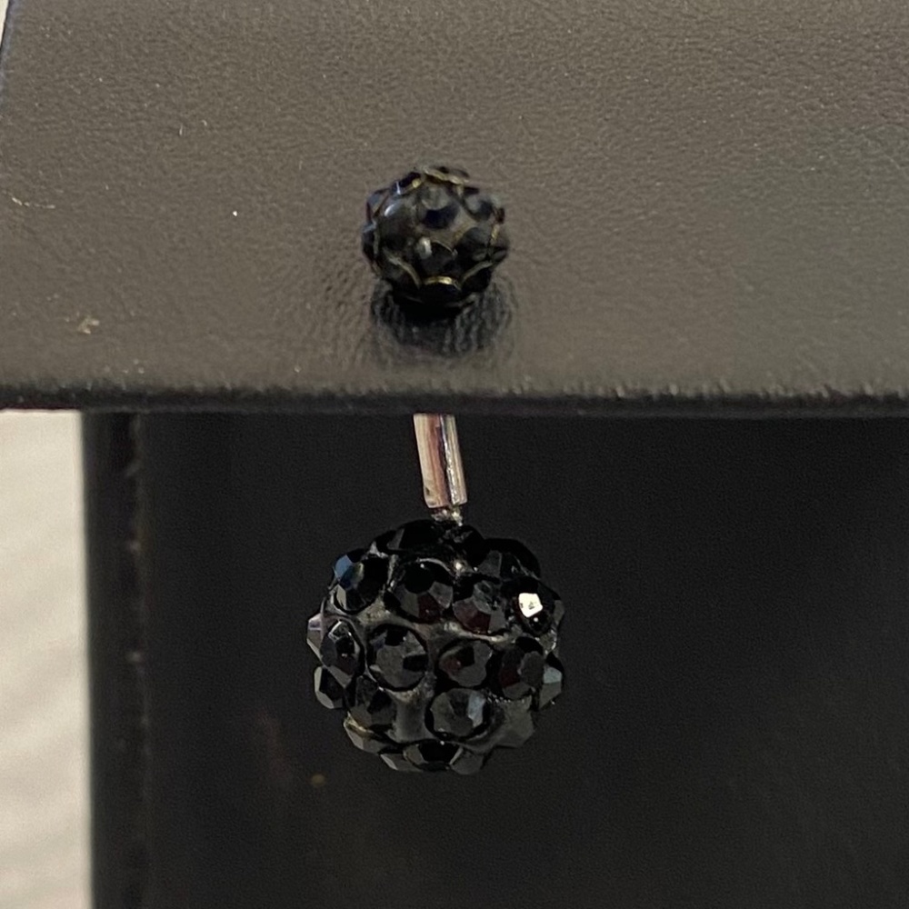 Black Jeweled Belly Button Ring